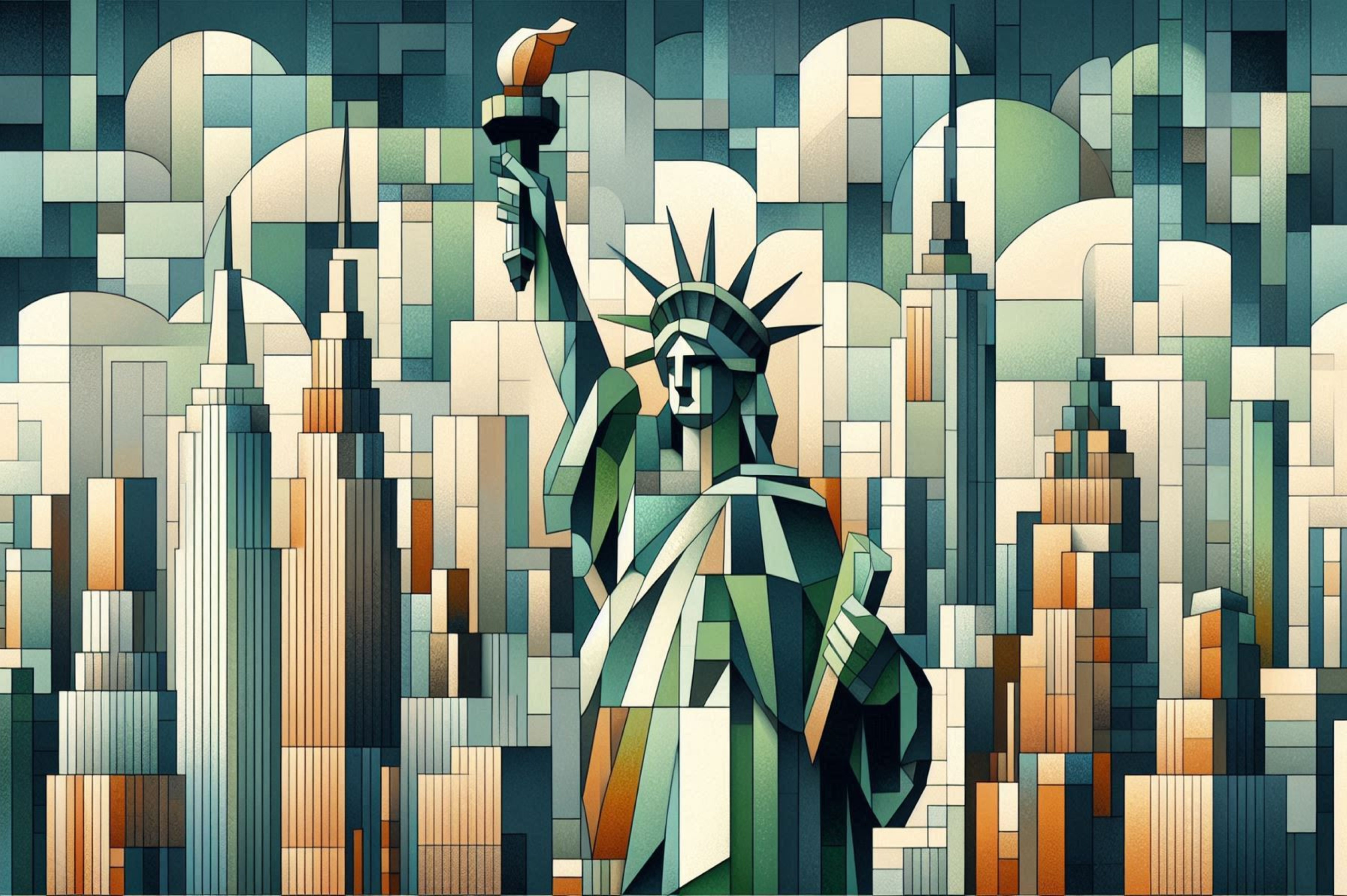 statue of liberty cubism