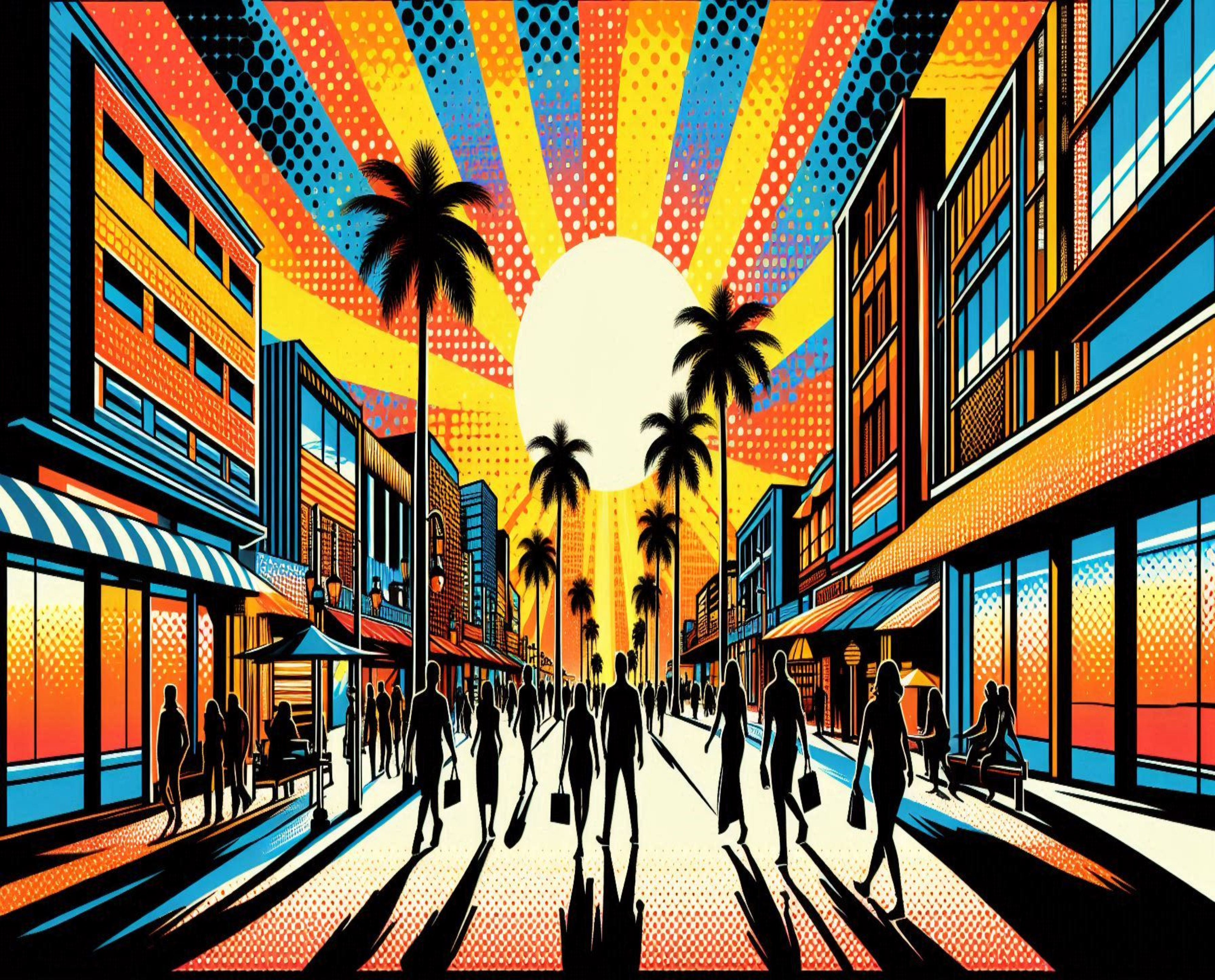 Los Ageles Pop Art Style