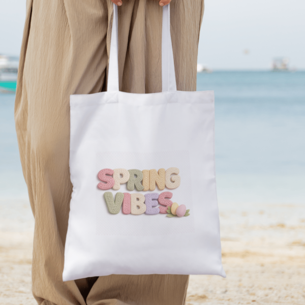 Spring Vibes – Pastel Plush Letter Design (PNG)