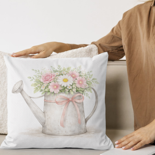 Spring Watering Can Floral Clipart