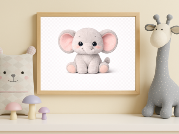 Plush Baby Elephant Clipart