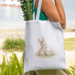 Watercolor Bunny With Easter Egg Clipart