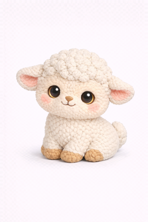 Cute Plush Lamb – Nursery Clipart (PNG)